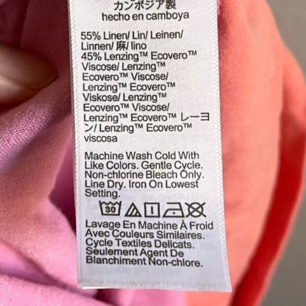 Madewell Solid Linen Blend Pleated Shorts in Retro Pink Size MEDIUM - Picture 5 of 5